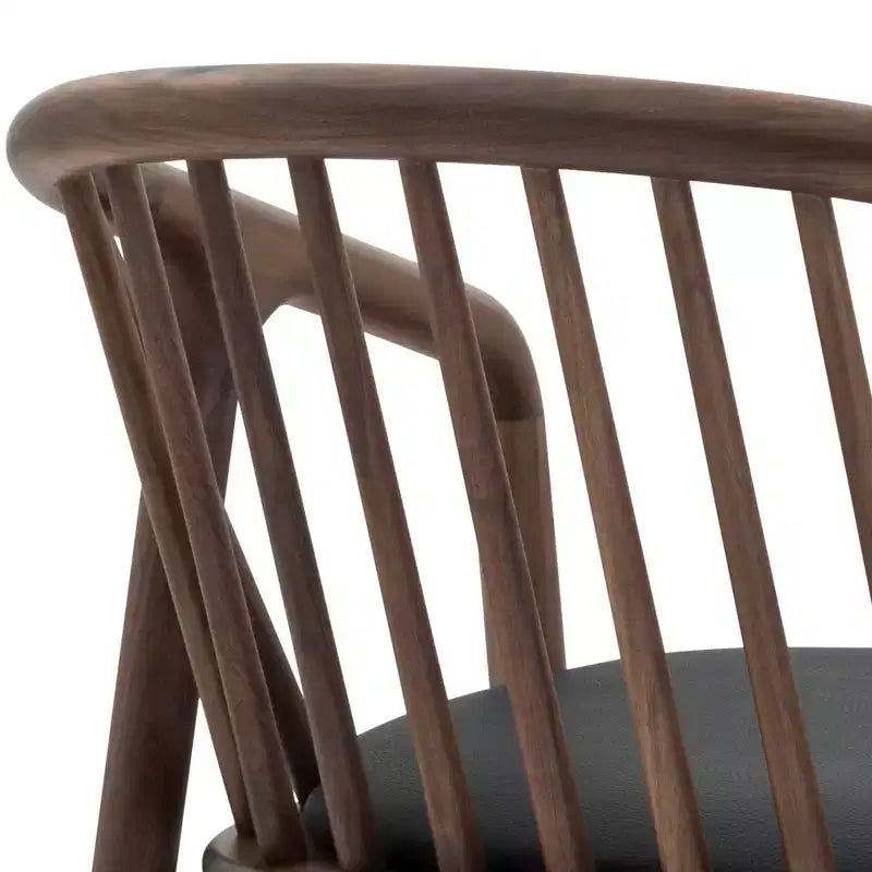 Sgabello da bar Armen Living Echo in legno e similpelle