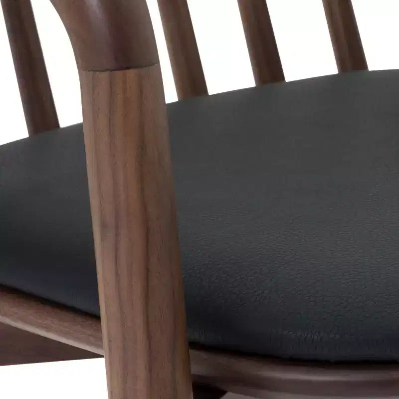 Sgabello da bar Armen Living Echo in legno e similpelle