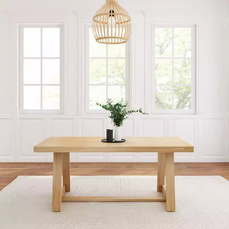 Tavolo da pranzo Plank+Beam 72 per 6 persone, in legno massello, stile classico rustico