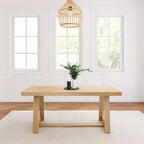 Tavolo da pranzo Plank+Beam 72 per 6 persone, in legno massello, stile classico rustico