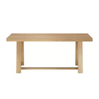 Tavolo da pranzo Plank+Beam 72 per 6 persone, in legno massello, stile classico rustico