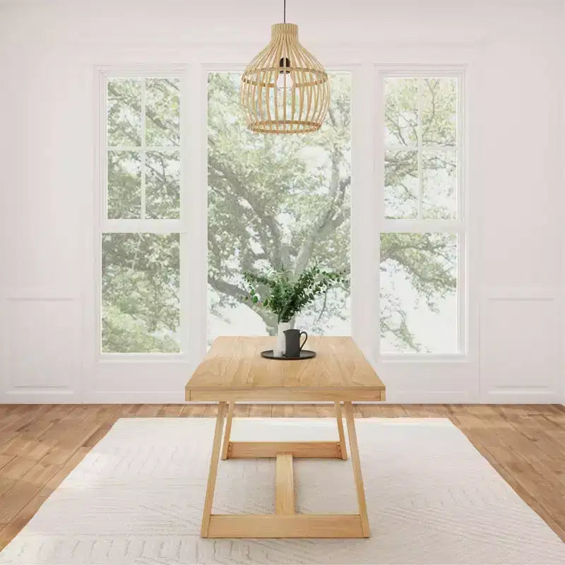 Tavolo da pranzo Plank+Beam 72 per 6 persone, in legno massello, stile classico rustico