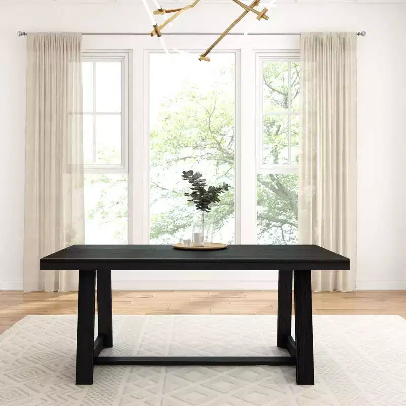 Tavolo da pranzo Plank+Beam 72 per 6 persone, in legno massello, stile classico rustico