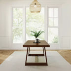 Tavolo da pranzo Plank+Beam 72 per 6 persone, in legno massello, stile classico rustico