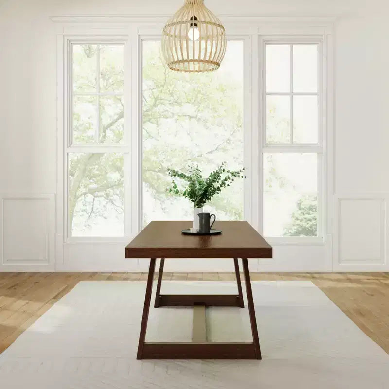Tavolo da pranzo Plank+Beam 72 per 6 persone, in legno massello, stile classico rustico