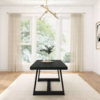 Tavolo da pranzo Plank+Beam 72 per 6 persone, in legno massello, stile classico rustico