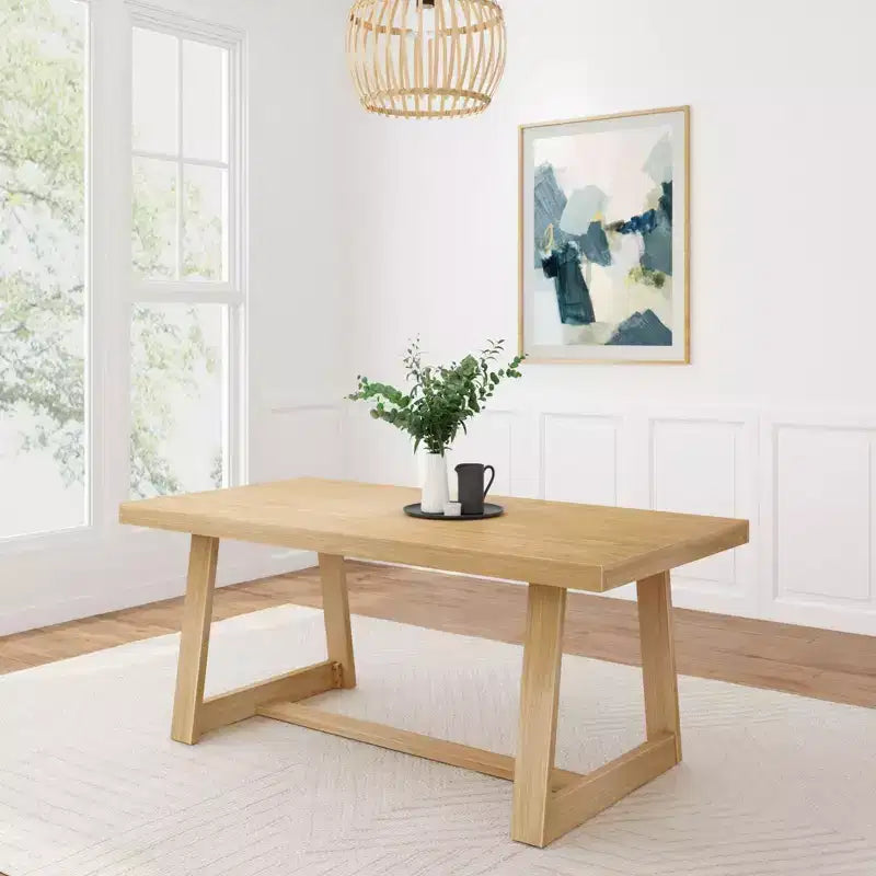 Tavolo da pranzo Plank+Beam 72 per 6 persone, in legno massello, stile classico rustico