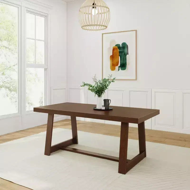 Tavolo da pranzo Plank+Beam 72 per 6 persone, in legno massello, stile classico rustico