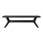 Panca da pranzo Verso Plank+Beam in legno massiccio, panca da ingresso da 60, panca minimalista per stanza