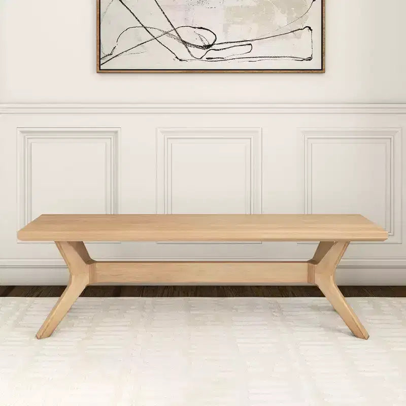 Panca da pranzo Verso Plank+Beam in legno massiccio, panca da ingresso da 60, panca minimalista per stanza