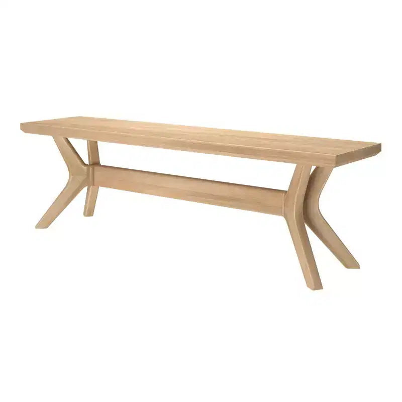 Panca da pranzo Verso Plank+Beam in legno massiccio, panca da ingresso da 60, panca minimalista per stanza