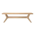 Panca da pranzo Verso Plank+Beam in legno massiccio, panca da ingresso da 60, panca minimalista per stanza