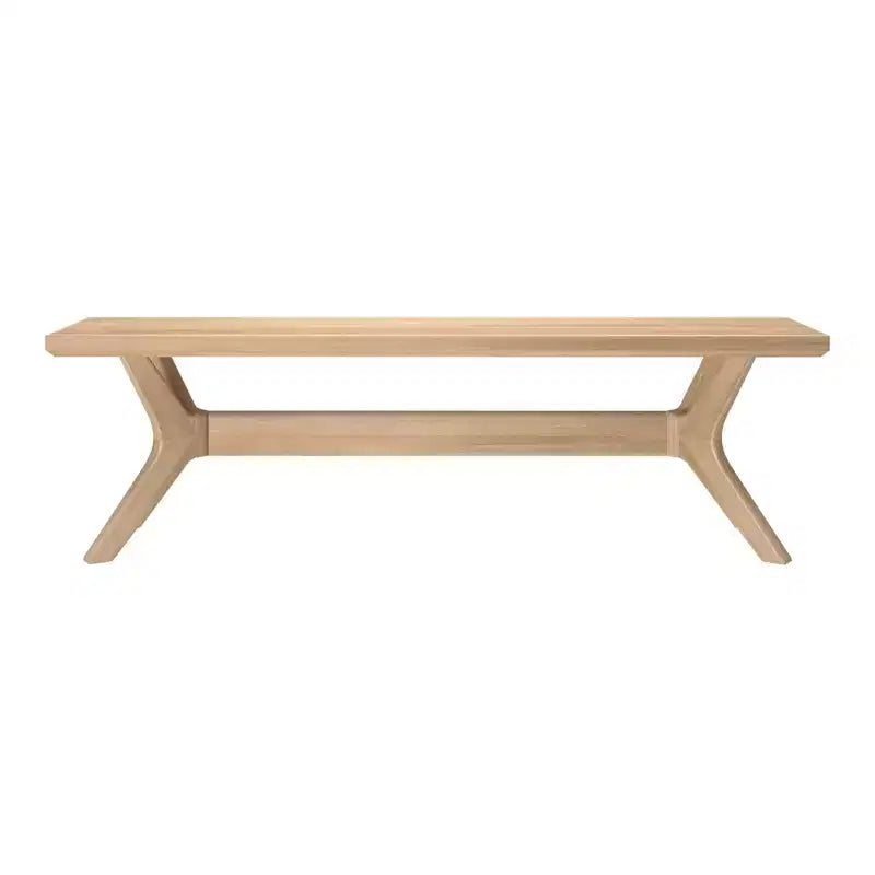 Panca da pranzo Verso Plank+Beam in legno massiccio, panca da ingresso da 60, panca minimalista per stanza