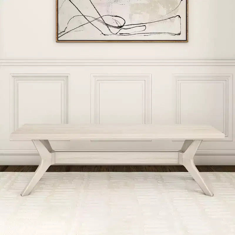 Panca da pranzo Verso Plank+Beam in legno massiccio, panca da ingresso da 60, panca minimalista per stanza