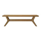 Panca da pranzo Verso Plank+Beam in legno massiccio, panca da ingresso da 60, panca minimalista per stanza