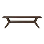 Panca da pranzo Verso Plank+Beam in legno massiccio, panca da ingresso da 60, panca minimalista per stanza