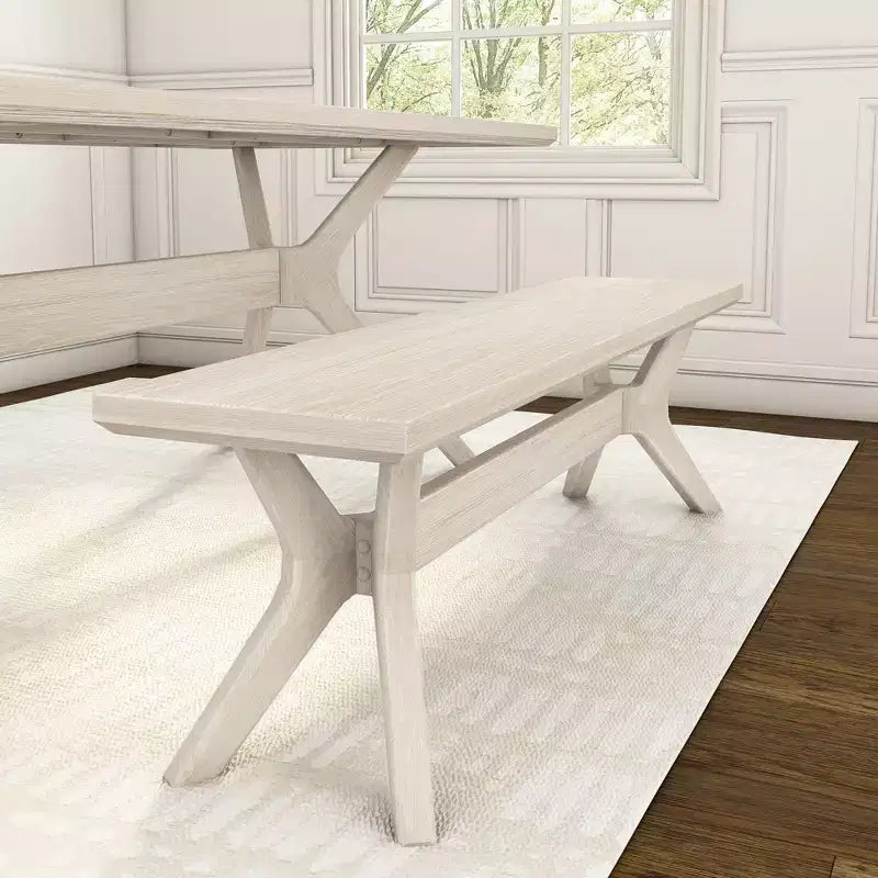 Panca da pranzo Verso Plank+Beam in legno massiccio, panca da ingresso da 60, panca minimalista per stanza