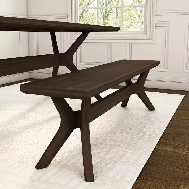 Panca da pranzo Verso Plank+Beam in legno massiccio, panca da ingresso da 60, panca minimalista per stanza
