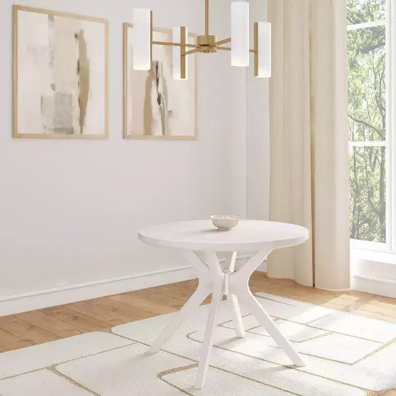 Plank+Beam Verso Tavolo da Pranzo Rotondo, Tavolo da Cucina e Sala da Pranzo in Legno Massello da 38