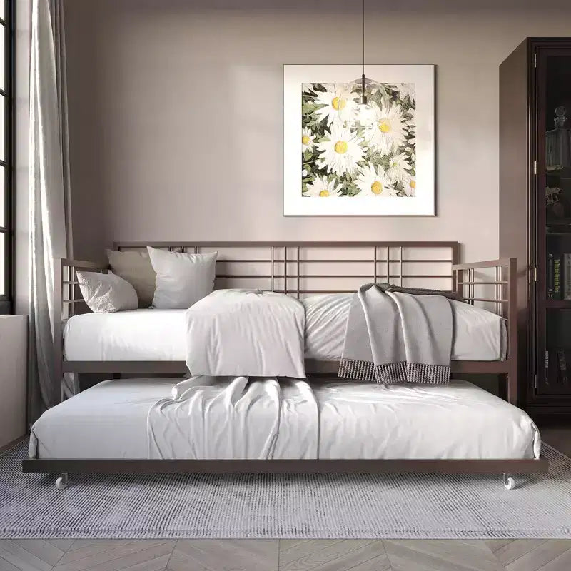 ChaletPosh Letto a giorno in metallo con letto estraibile