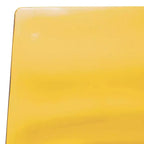 LeisureMod Astor Sedie da pranzo in plastica, set da 4, design a onde d'acqua con gambe in acciaio inossidabile nero, sedie moderne d'accento per cucina, sala da pranzo