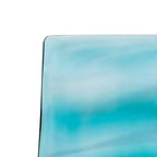 LeisureMod Astor Sedie da pranzo in plastica, set da 4, design a onde d'acqua con gambe in acciaio inossidabile nero, sedie moderne d'accento per cucina, sala da pranzo