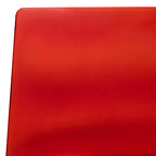 LeisureMod Astor Sedie da pranzo in plastica, set da 4, design a onde d'acqua con gambe in acciaio inossidabile nero, sedie moderne d'accento per cucina, sala da pranzo