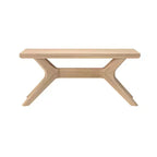 Tavolino rettangolare in legno massello Plank+Beam con gambe incrociate, 40 Tavolino da salotto