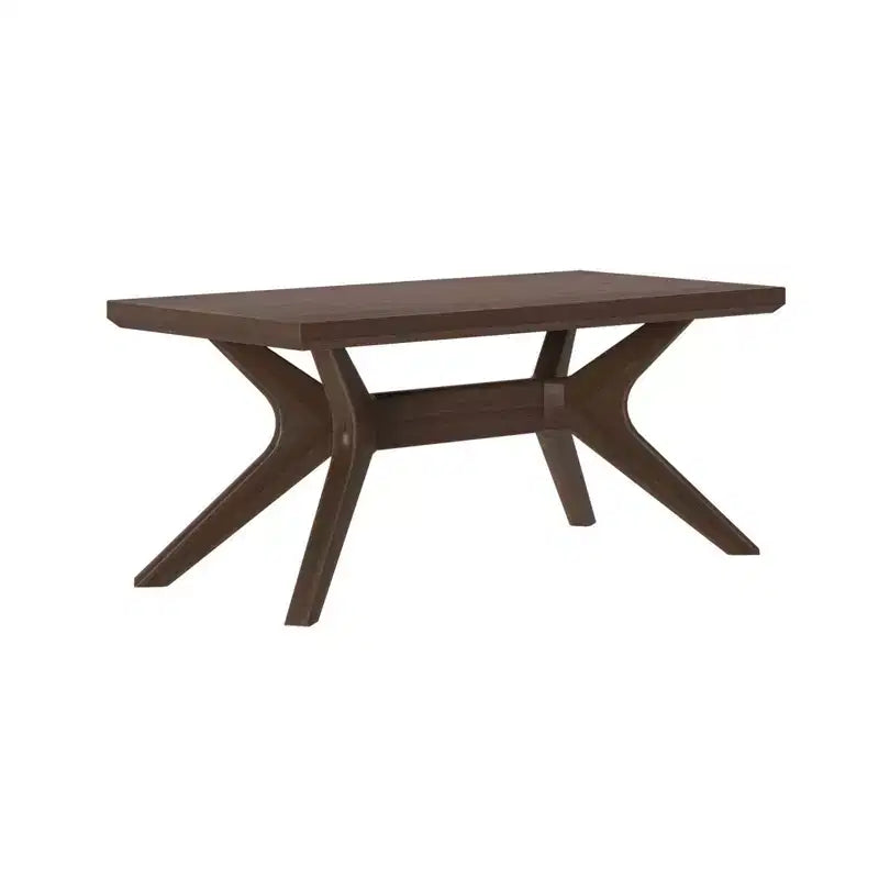 Tavolino rettangolare in legno massello Plank+Beam con gambe incrociate, 40 Tavolino da salotto