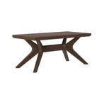 Tavolino rettangolare in legno massello Plank+Beam con gambe incrociate, 40 Tavolino da salotto