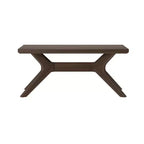 Tavolino rettangolare in legno massello Plank+Beam con gambe incrociate, 40 Tavolino da salotto