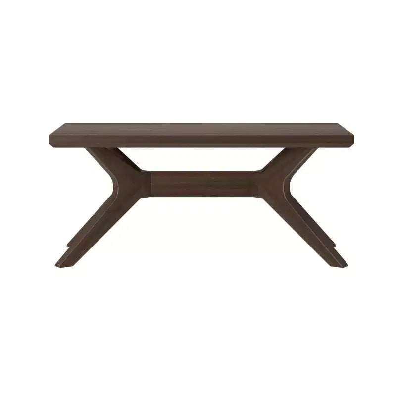 Tavolino rettangolare in legno massello Plank+Beam con gambe incrociate, 40 Tavolino da salotto