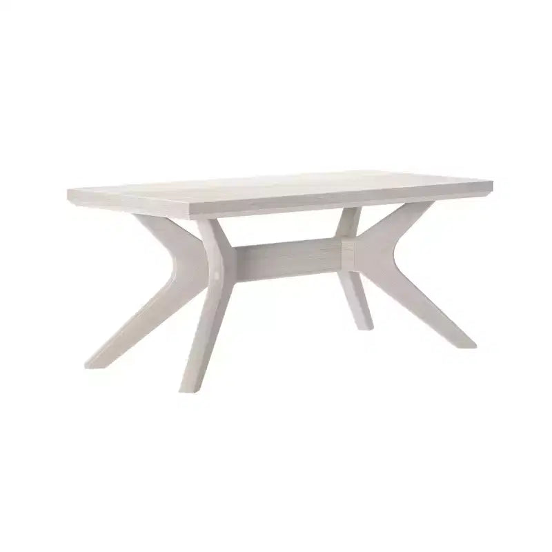 Tavolino rettangolare in legno massello Plank+Beam con gambe incrociate, 40 Tavolino da salotto