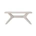 Tavolino rettangolare in legno massello Plank+Beam con gambe incrociate, 40 Tavolino da salotto