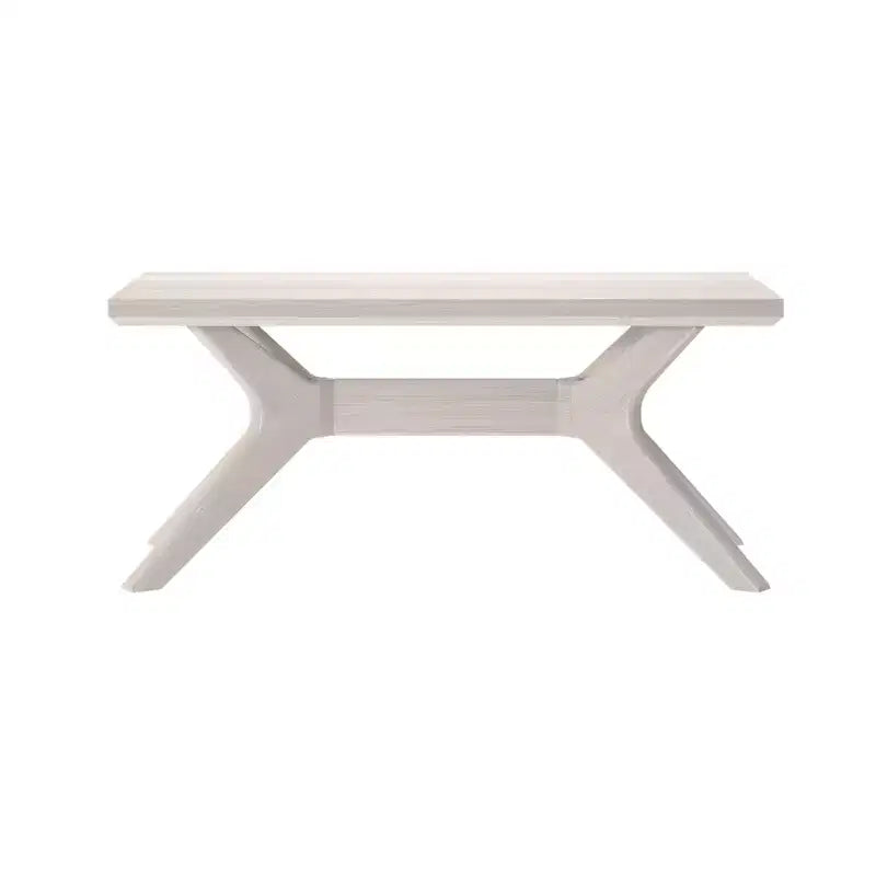 Tavolino rettangolare in legno massello Plank+Beam con gambe incrociate, 40 Tavolino da salotto