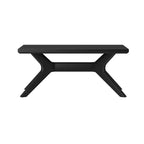 Tavolino rettangolare in legno massello Plank+Beam con gambe incrociate, 40 Tavolino da salotto