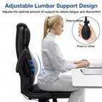 Poltrona da ufficio reclinabile in pelle Hoffree, sedia girevole ergonomica con supporto lombare gonfiabile e braccioli