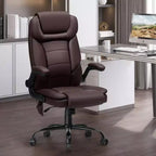 Poltrona da ufficio reclinabile in pelle Hoffree, sedia girevole ergonomica con supporto lombare gonfiabile e braccioli