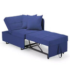 Erommy Poltrona Letto 3 in 1, Divano Letto Estraibile con Schienale Regolabile in 5 Posizioni e Rivestimento in Finta Biancheria