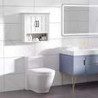 HOMCOM Armadietto da Bagno a 3 Ripiani, Mobiletto a Muro con Ripiano Regolabile e 2 Ante per Corridoio, Soggiorno, Bianco