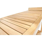 Nordic Teak 30 Panca curva da doccia e vasca da bagno con ripiano - Beige