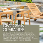 Nordic Teak 30 Panca curva da doccia e vasca da bagno con ripiano - Beige