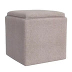 Pouf contenitore HomePop con coperchio a vassoio