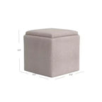 Pouf contenitore HomePop con coperchio a vassoio