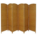 7 ft. Tall Diamond Weave Room Divider (6 Panels)