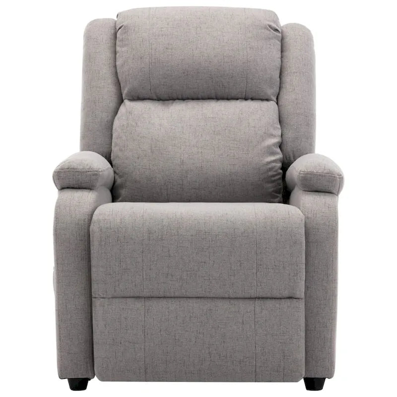 Poltrona Massaggiante in Tessuto Grigio Chiaro