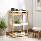 Akio Scaffale a 3 Ripiani - Interno - STG1915 - Bianco/Naturale - Safavieh