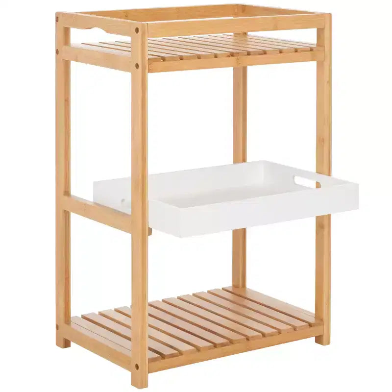 Akio Scaffale a 3 Ripiani - Interno - STG1915 - Bianco/Naturale - Safavieh