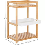 Akio Scaffale a 3 Ripiani - Interno - STG1915 - Bianco/Naturale - Safavieh
