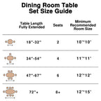 Dovelina Tavolo da pranzo rotondo in legno, stile metà secolo, per 4 persone - Noce
